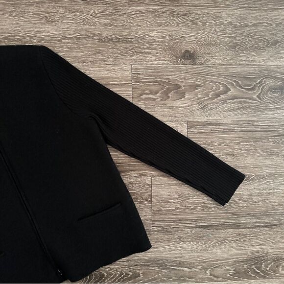 Eileen Fisher Wool Jacket with Ribbed Sleeves - Picture 4 of 8